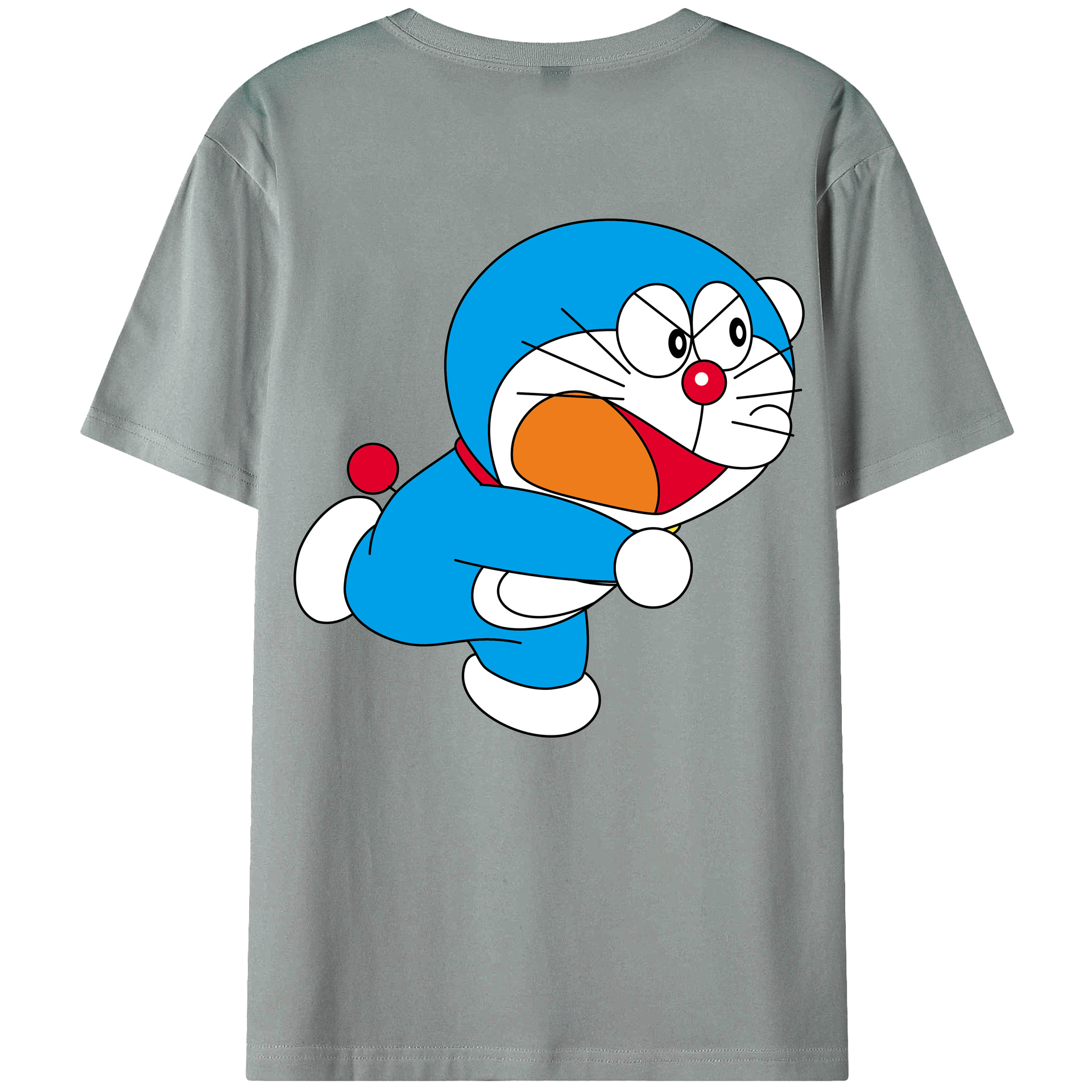 （画像用） ドラえもん Doraemon 綿100％ メンズ半袖Tシャツ（バックプリント） 通気性